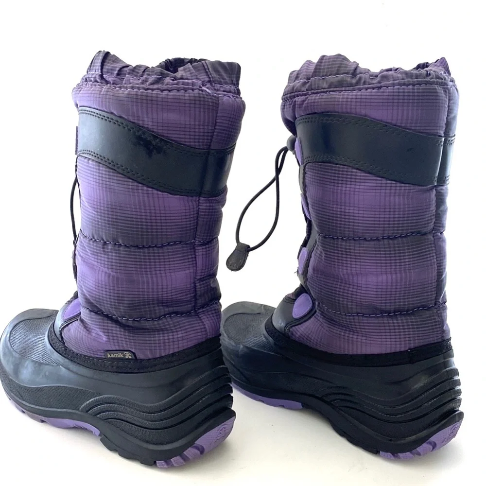 Kamik Big Girl Youth Purple Moonracer Winter Boots SZ 4 (Boots Only)